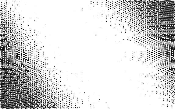 Abstract halftone dot pattern background isolated on transparent background