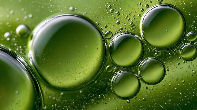 Clear green bubble background