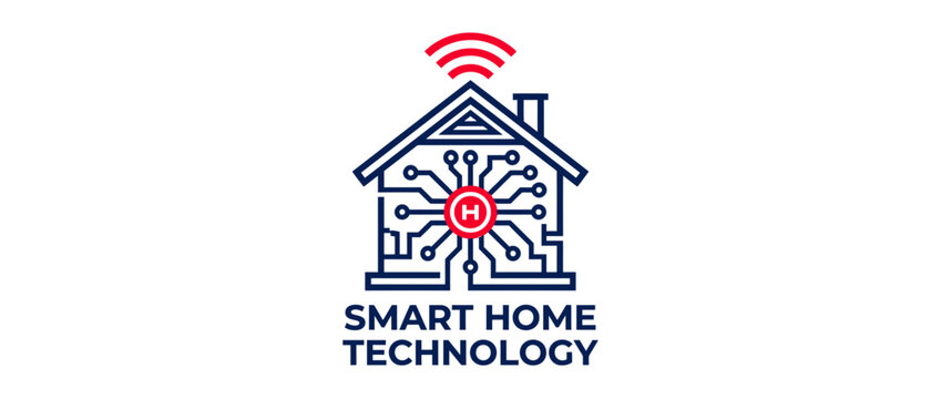 Smart Home Technology Logo Isolated