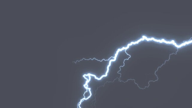 A stunning video showing multiple branches and forks of intricate light patterns from lightning strikes