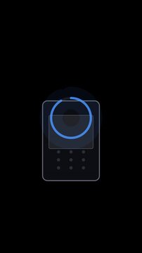 Complete payment transaction sequence tap process approve portrait animation with alpha channel