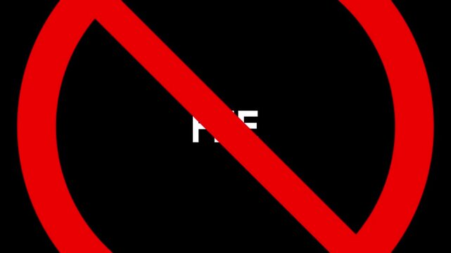 No fee sign animated on white background . No hidden fees sign