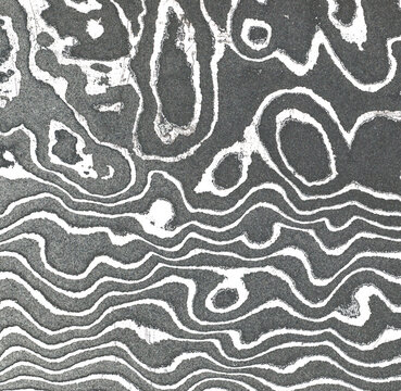 Black and white abstract pattern with wavy lines