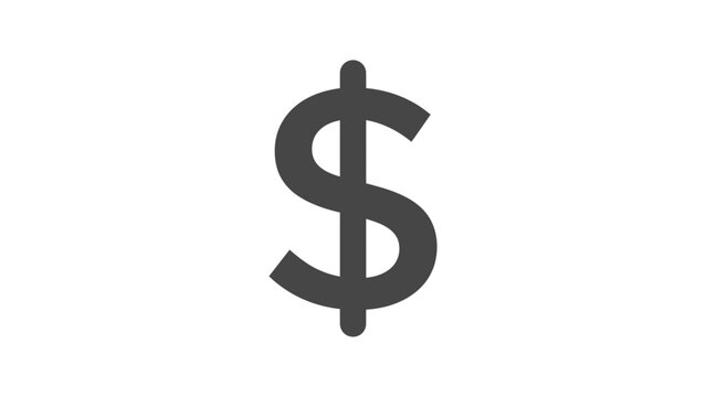 Minimalist Dollar Currency Symbol Icon