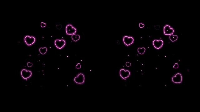 Lovely hearts animation video background