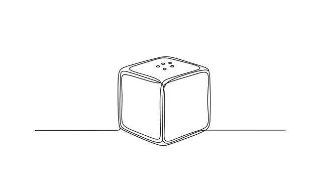 Square salt shaker with perforated top for table seasoning