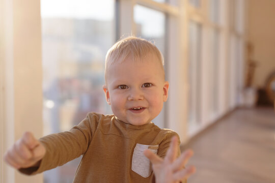 Portrait of happy toddler