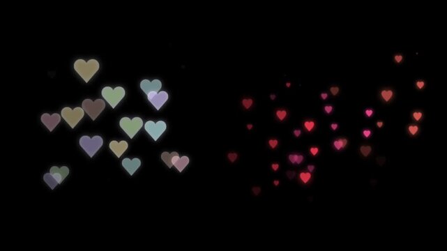 Lovely hearts animation video background