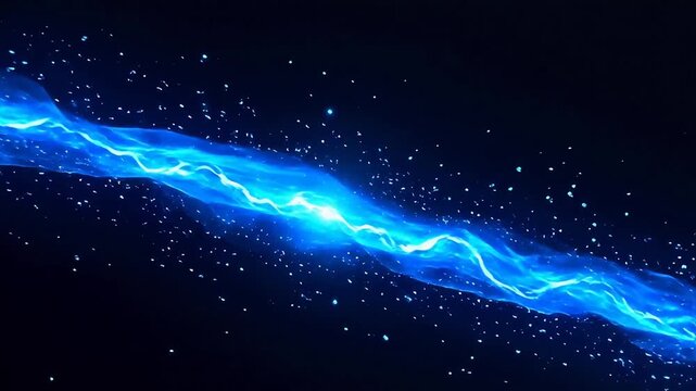 Blue electric energy wave