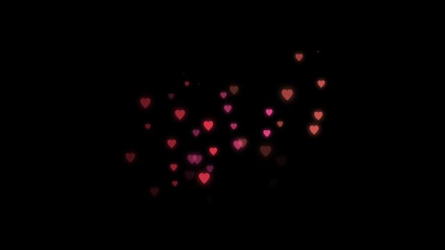 Lovely hearts animation video background