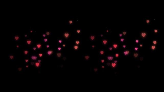 Lovely hearts animation video background