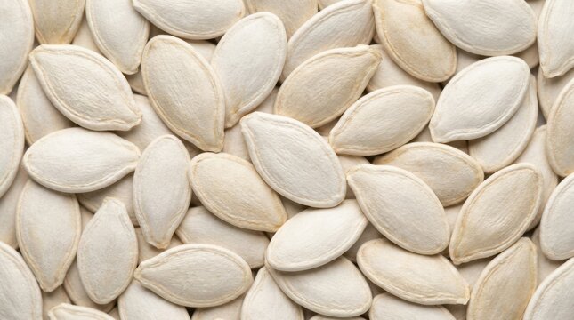 Dried pumpkin seeds arranged in a dense pile for healthy eating and organic culinary snack backgrounds