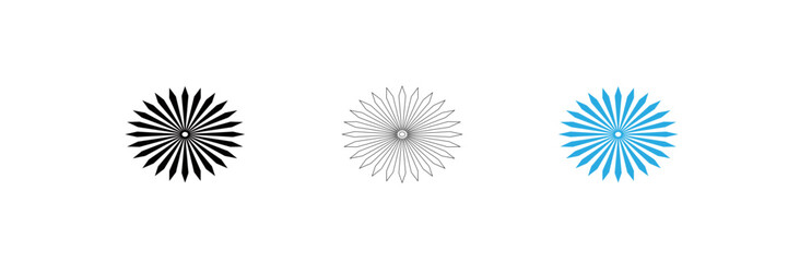 Fototapeta premium Modern geometric explosion or burst design with radial lines