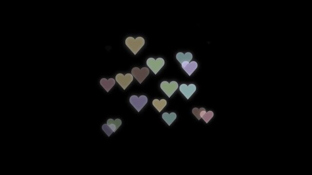 Lovely hearts animation video background