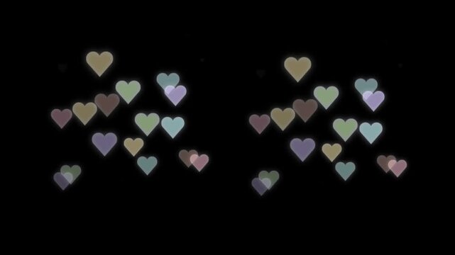 Lovely hearts animation video background