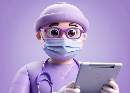Medical Professional with Tablet