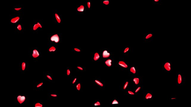 Lovely hearts animation video background