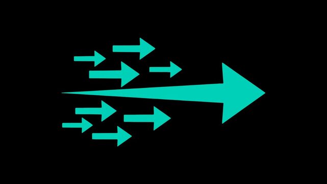 Professional Motion Arrow Animation with Multiple Directional Flow Elements for Business Growth and Digital Transition