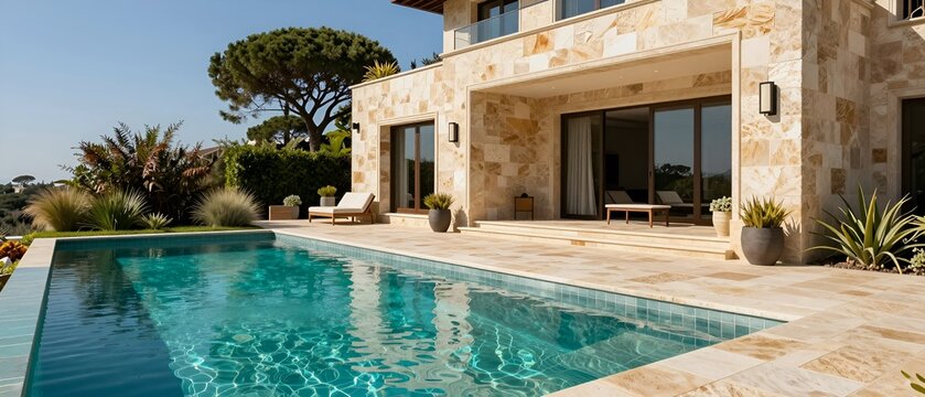 Luxury Villa Swimming Pool Panoramic View