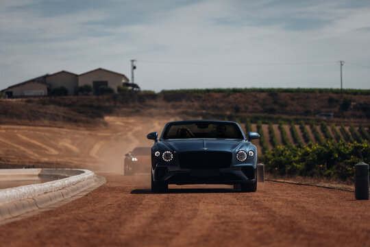 Bentley GT Continental at the rural road