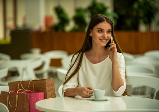 Woman Talking On Phone.