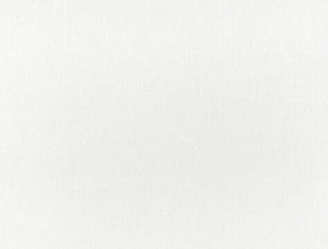 Vertical canvas paper grain runs through a white artist sheet with finely pressed columns and scattered fibers creating a paper texture for painted media print layouts and layered backgrounds