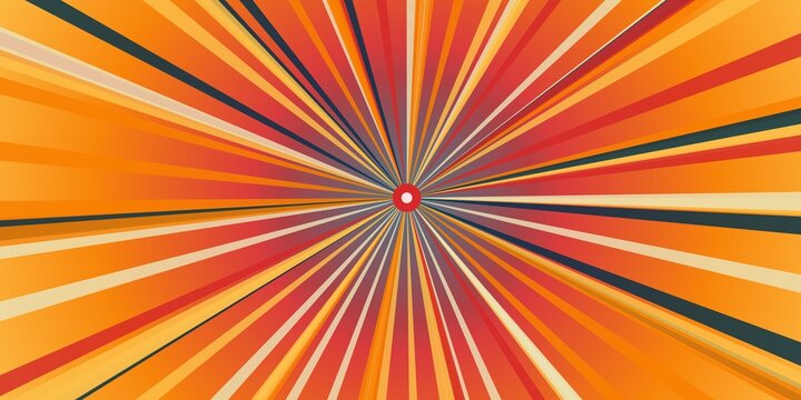 Abstract sunburst background featuring vibrant orange and red rays radiating from center.