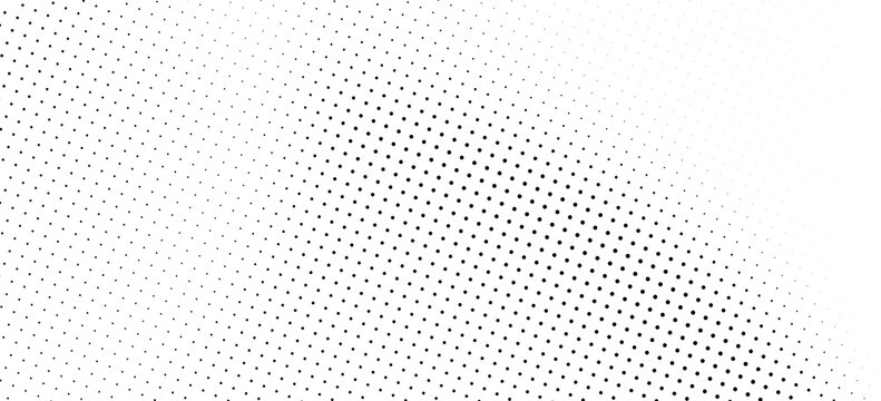 Grunge halftone gradient background. Faded grit noise texture. White and black sand wallpaper. Retro pixelated backdrop. Anime or manga style comic overlay. Vector graphic design textured