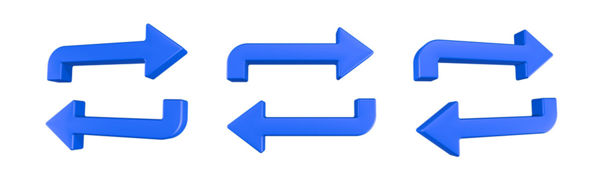 swap arrow icon 3D rendering