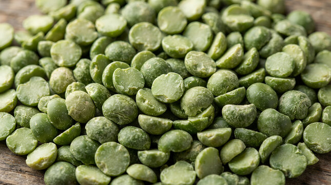 Green split peas background close-up for cooking or healthy eating