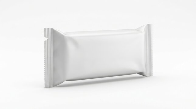 Blank white snack bar food packaging mockup
