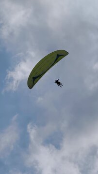 paragliding in the sky