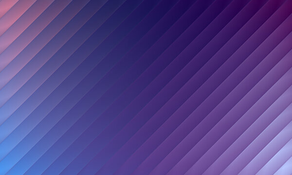 Abstract background design featuring diagonal stripes with a soft gradient transition from vibrant purple to deep blue tones in a clean minimalist modern digital style