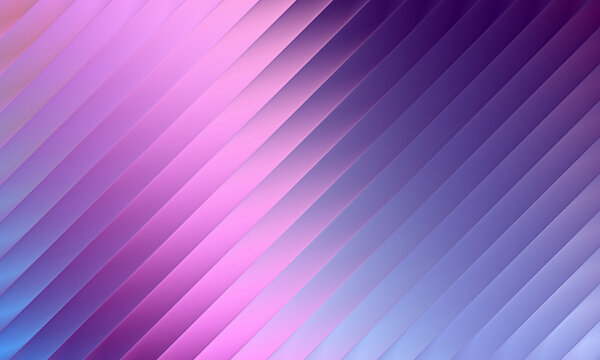 Diagonal striped background featuring smooth gradient transitions of vibrant violet pink and soft blue hues in a modern minimalist style for creative digital art design