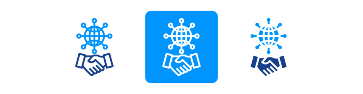 Collaboration Hub Icon In Dual Tone Style