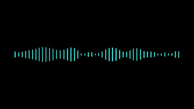 Sound wave isolated on black background. Music sound wave or audio waveform. Audio spectrum. Sound waves meter. White audio waveform, Audio Spectrum. Audio Visualizer. Sound wave effect
