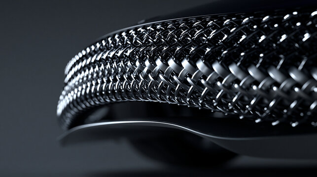 Futuristic Woven Metallic Surface for Automotive Concept Design