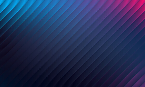 Abstract diagonal lines background featuring a smooth gradient transition from vibrant cool blue to deep magenta tones created with clean modern digital minimalist geometric art style