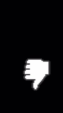 Pixel Dislike Icon Animation with Alpha Channel - 4K Portrait Vertical