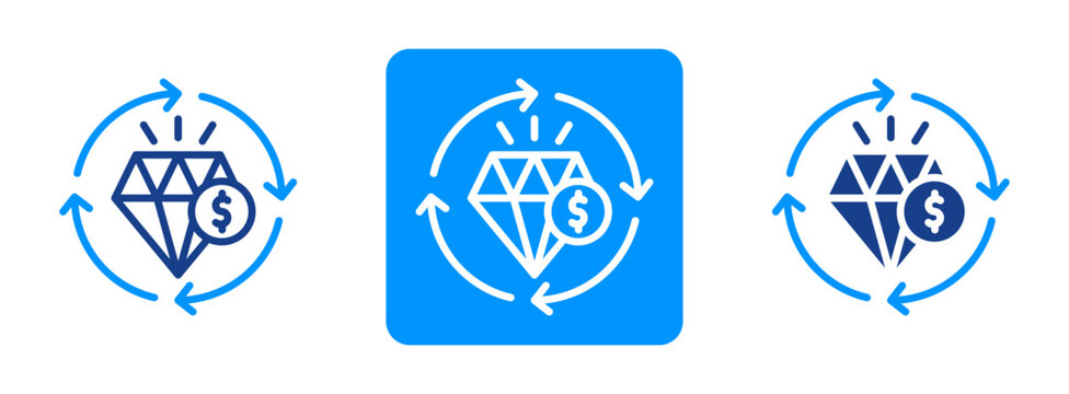 Value Stream Icon In Dual Tone Style