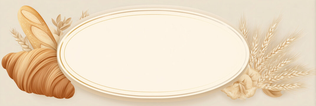 A vintage bakery-style frame featuring a beautiful design, an elegant emblem for cookie packaging, and a traditional bakery symbol; suitable for creating warm, seasonal greeting cards and gift tags.