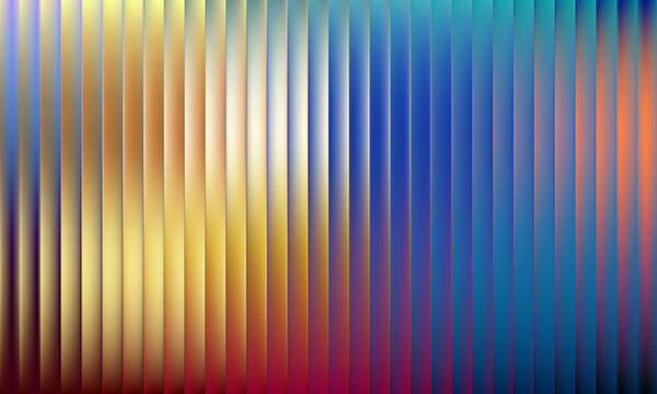 Vibrant abstract background featuring vertical lines with smooth colorful gradients transitioning from golden yellow to deep blue and warm red creating a modern sophisticated visual pattern