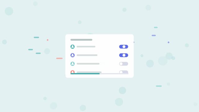 User Permissions Management with Access Control Settings and Account Roles Animation