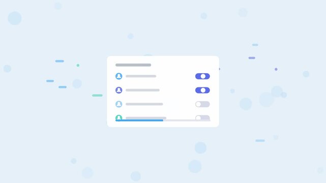 User Permissions Management with Access Control Settings and Account Roles Animation