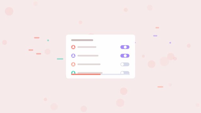 User Permissions Management with Access Control Settings and Account Roles Animation