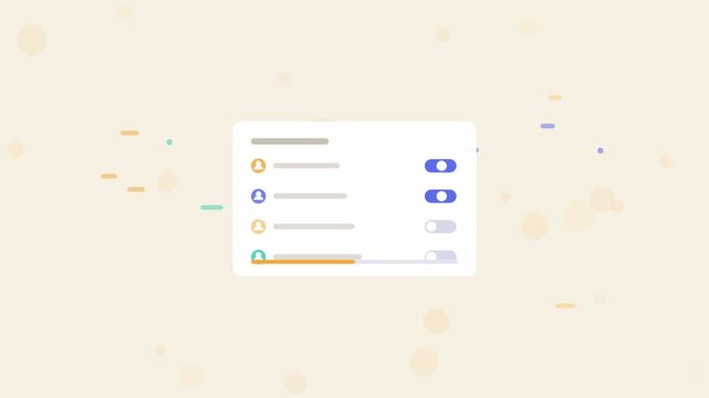 User Permissions Management with Access Control Settings and Account Roles Animation