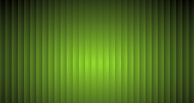 Vibrant lime green background featuring vertical striped texture patterns with soft glowing light effects created through professional digital design software for modern creative graphic projects
