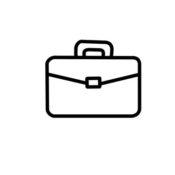 Business briefcase line icon for work and professional services.