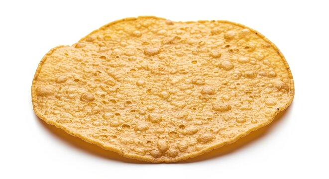A delicious crispy cracker on white.