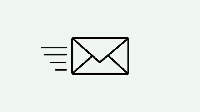 Animated envelope mail icon representing email messaging communication newsletter notification and digital correspondence concept 4k.